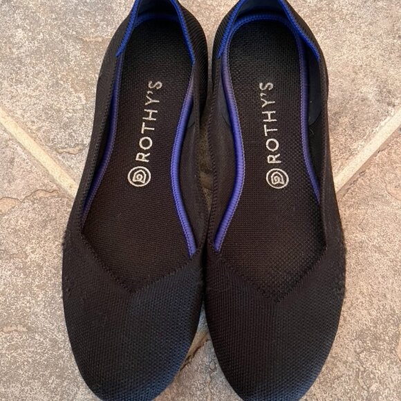 Rothy's The Flat black size 10, women's - Picture 1 of 4